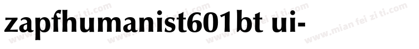 zapfhumanist601bt ui字体转换